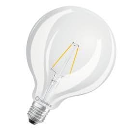 Lampe Led G125 forme sphérique 25 2.5W 827 filament claire E27 vue 1