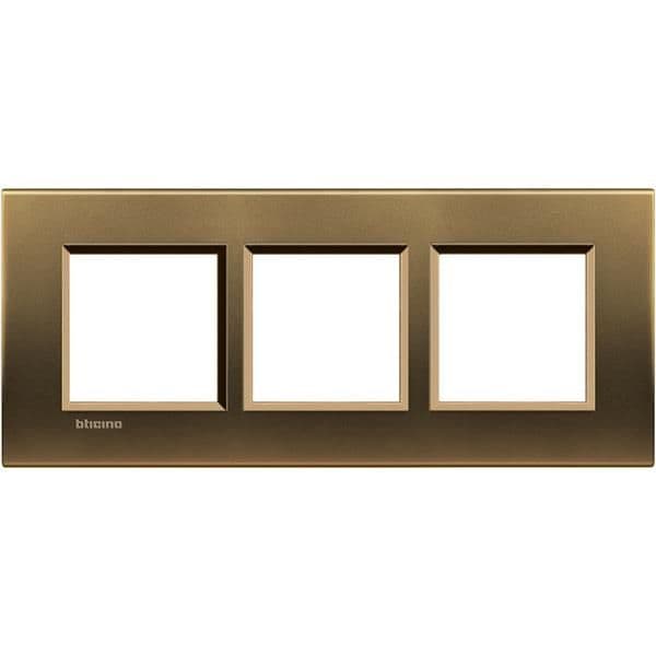 LivingLight - plaque rectangulaire 3 x 2 modules 57mm Bronze vue 1