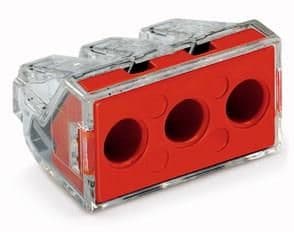 Borne pour boîtes de dérivation borne pour 3 conducteurs couleur du boîtier transparent vue 1