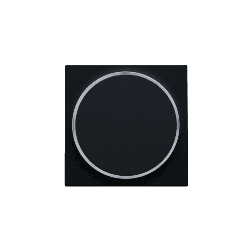 Set de finition avec anneau transparent sans symbole pour bouton-poussoir 6 A avec LED couleur ambre avec culot E10, couleur black coated vue 1