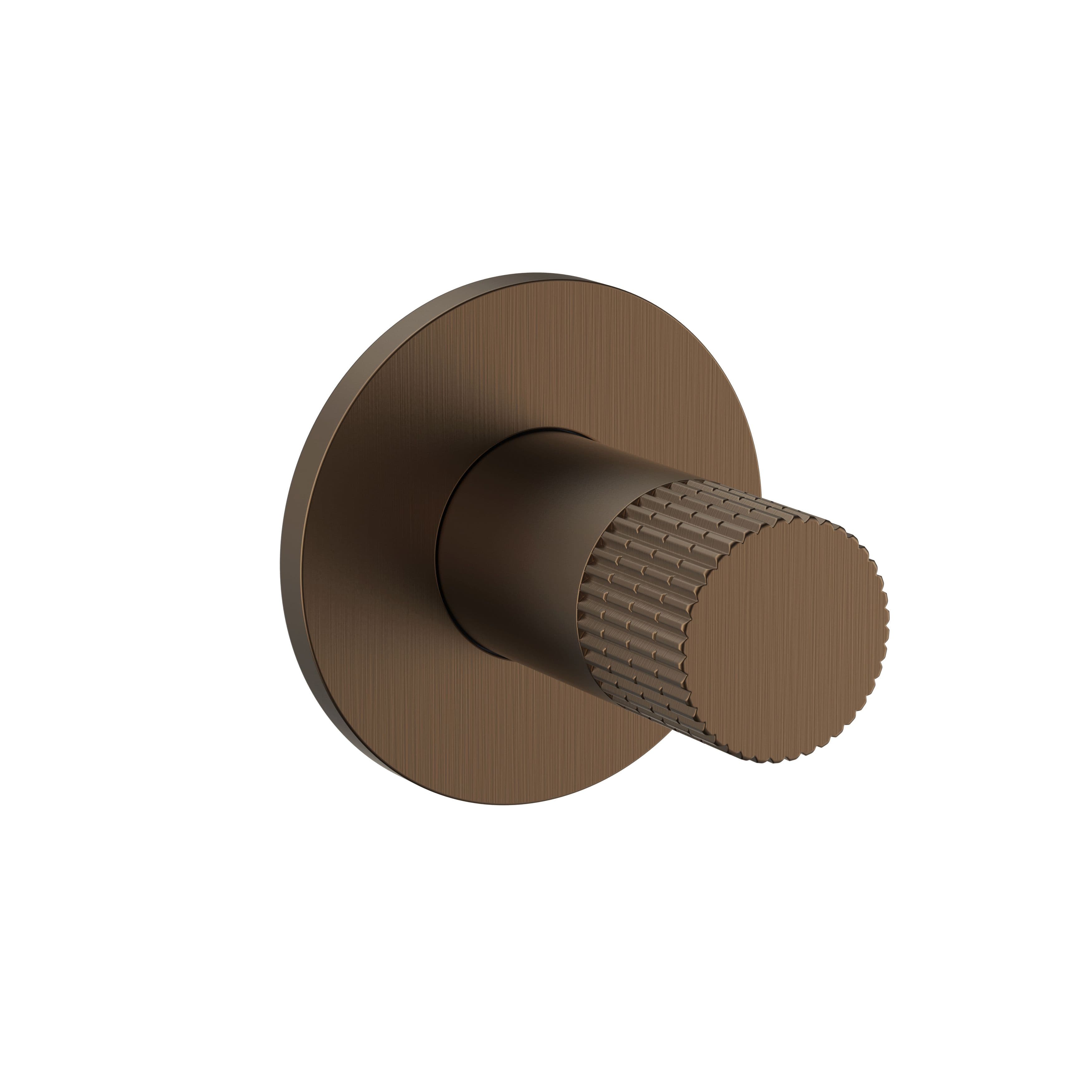 STRIA ROBINET DE BIDET – EAU FROIDE – BOUTON AVEC STRUCTURE STRIÉE RAFFINÉE – BRUN BRONZÉ (PVD) vue 1