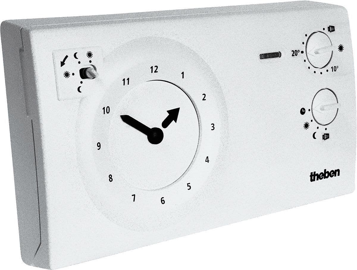 THERMOSTAT D'AMBIANCE PROGRAMMABLE THEBEN RAM784 24 HEURES/7JOURS BATTERIES BLANC CLASSE I (1%) vue 1