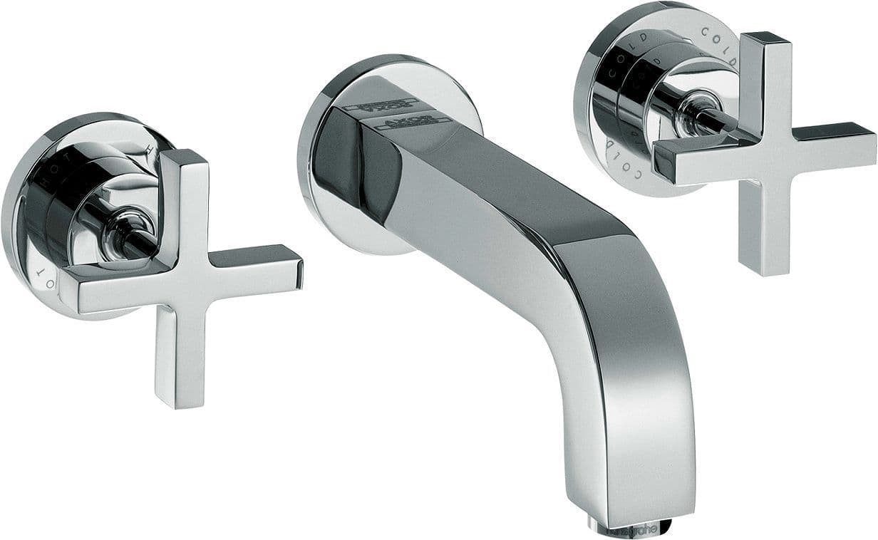SET DE FINITION MELANGEUR MURAL CITTERIO HANSGROHE CHROME vue 1
