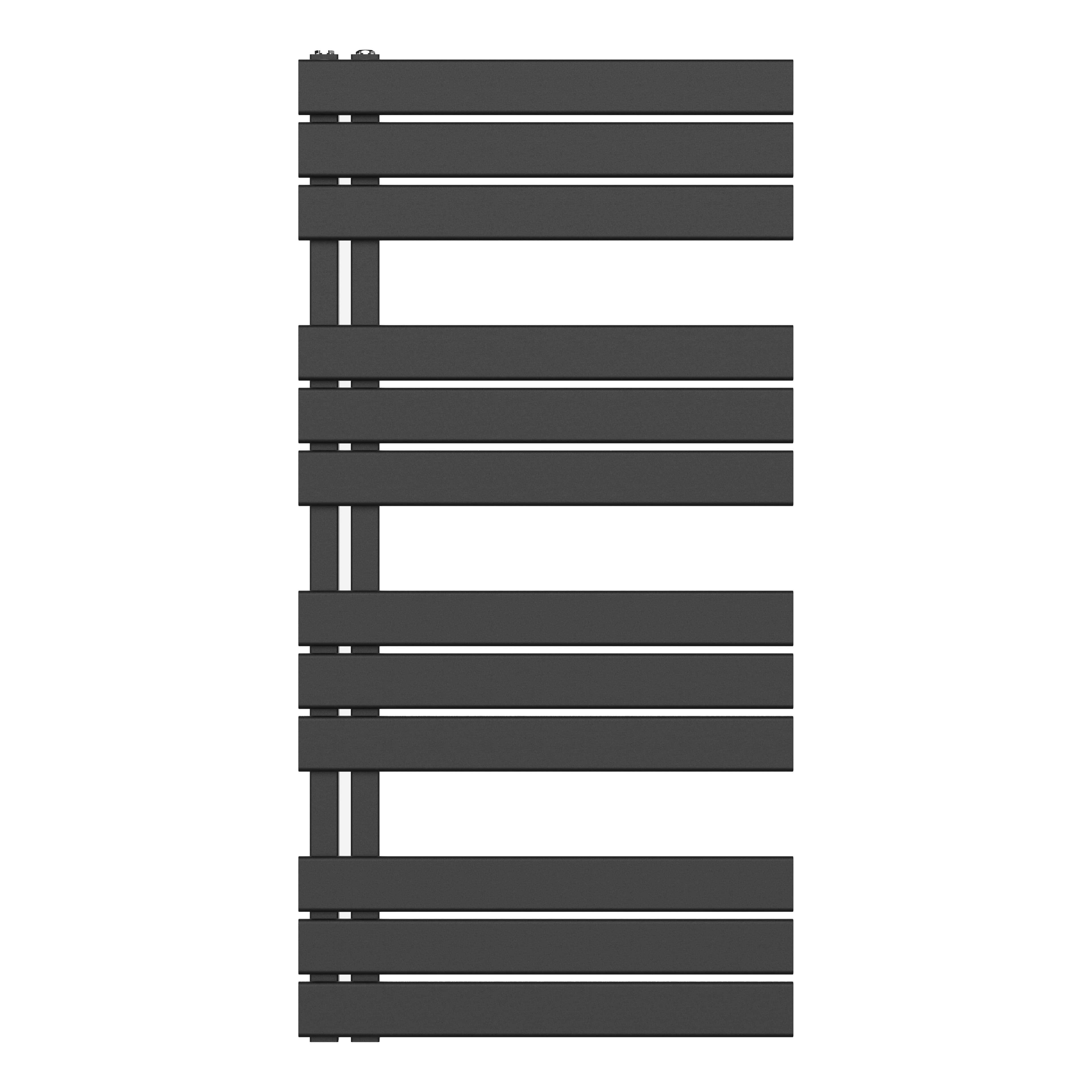 RADIATEUR SÈCHE-SERVIETTES RACCORDEMENT GAUCHE/COMB - NOIR 1200X600-681W vue 1