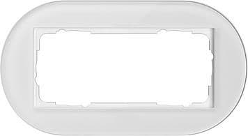 Cadre de finition Gira Studio Blanc verre Blanc vue 1