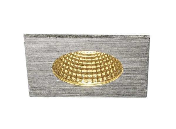 Patta - f plafonnier encastré, carré, Alu brossé, 9W 38°, 3000K, driver inclus vue 1