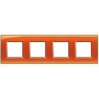 LivingLight - plaque rectangulaire 4 x 2 modules 71mm Orange vue 1