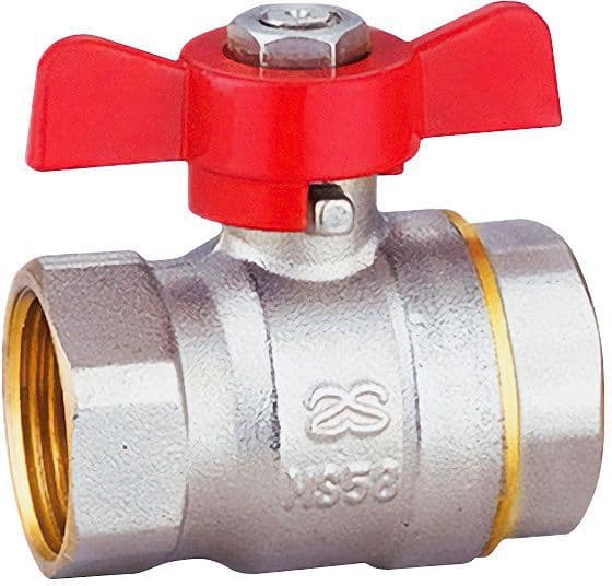 ROBINET A BILLE PASSAGE INTEGRAL FF 1/4" MANETTE PAPILLON vue 1