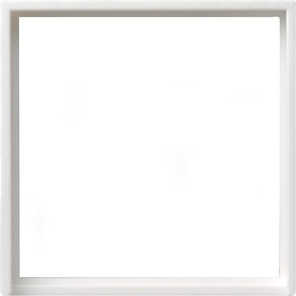Cadre adaptateur avec découpe carrée pour appareils avec cache (50 x 50mm) Blanc satiné - Ce cadre vue 1