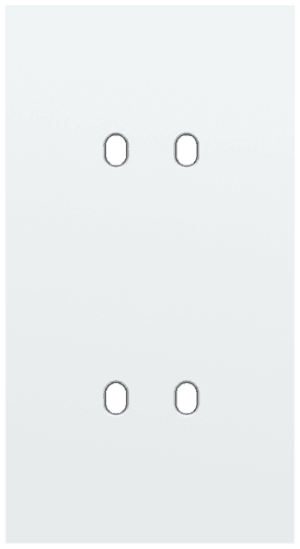 Plaque de recouvrement double, verticale 71 mm d'entraxe, pour des fonctions de commutation double, couleur Niko Toggle steel white coated vue 1