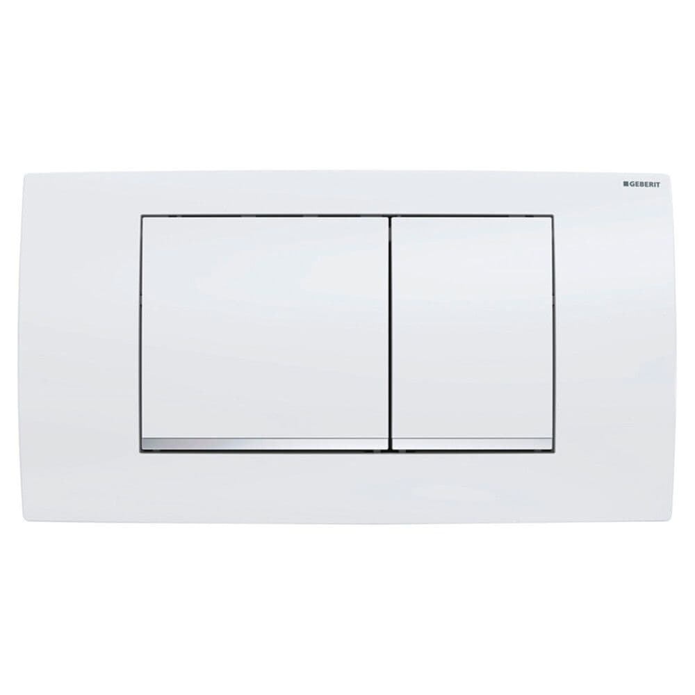 Geberit Twinline 30 plaque de commande 2 touches blanc/chrome vue 1