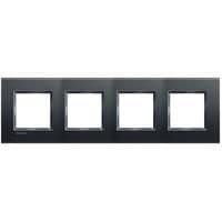 LivingLight - plaque rectangulaire 4 x 2 modules 71mm Anthracite vue 1