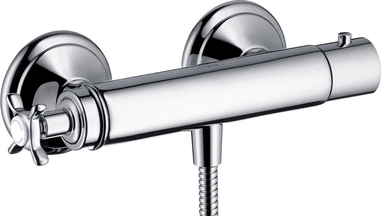 THERMOSTAT DE DOUCHE MONTREUX HANSGROHE NICKLE BROSSE vue 1