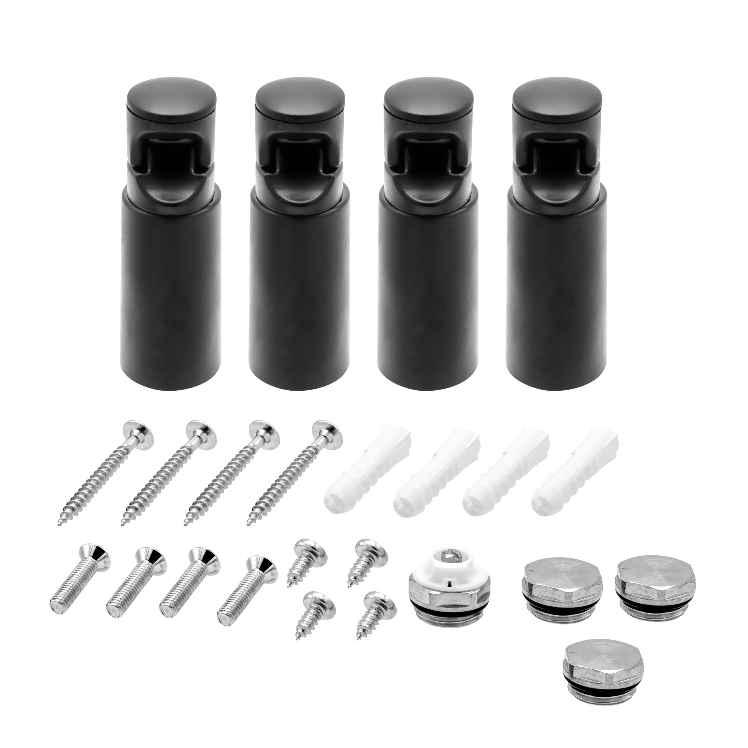 KIT DE MONTAGE SÈCHE-SERVIETTES - 4PCS - NOIR MAT vue 1