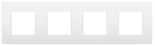 Plaque de recouvrement quadruple, entraxe de 71 mm, couleur Niko Intense lunar white coated vue 1