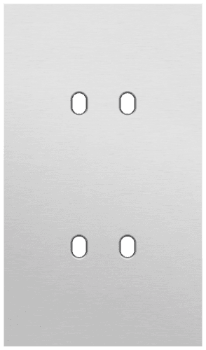 Plaque de recouvrement double, verticale 60 mm d'entraxe, pour des fonctions de commutation double, couleur Niko Toggle alu grey brushed vue 1