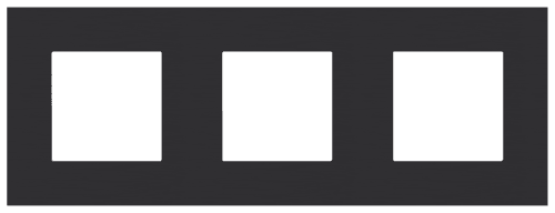 Plaque de recouvrement triple, entraxe de 71 mm, couleur Niko Pure alu black brushed vue 1