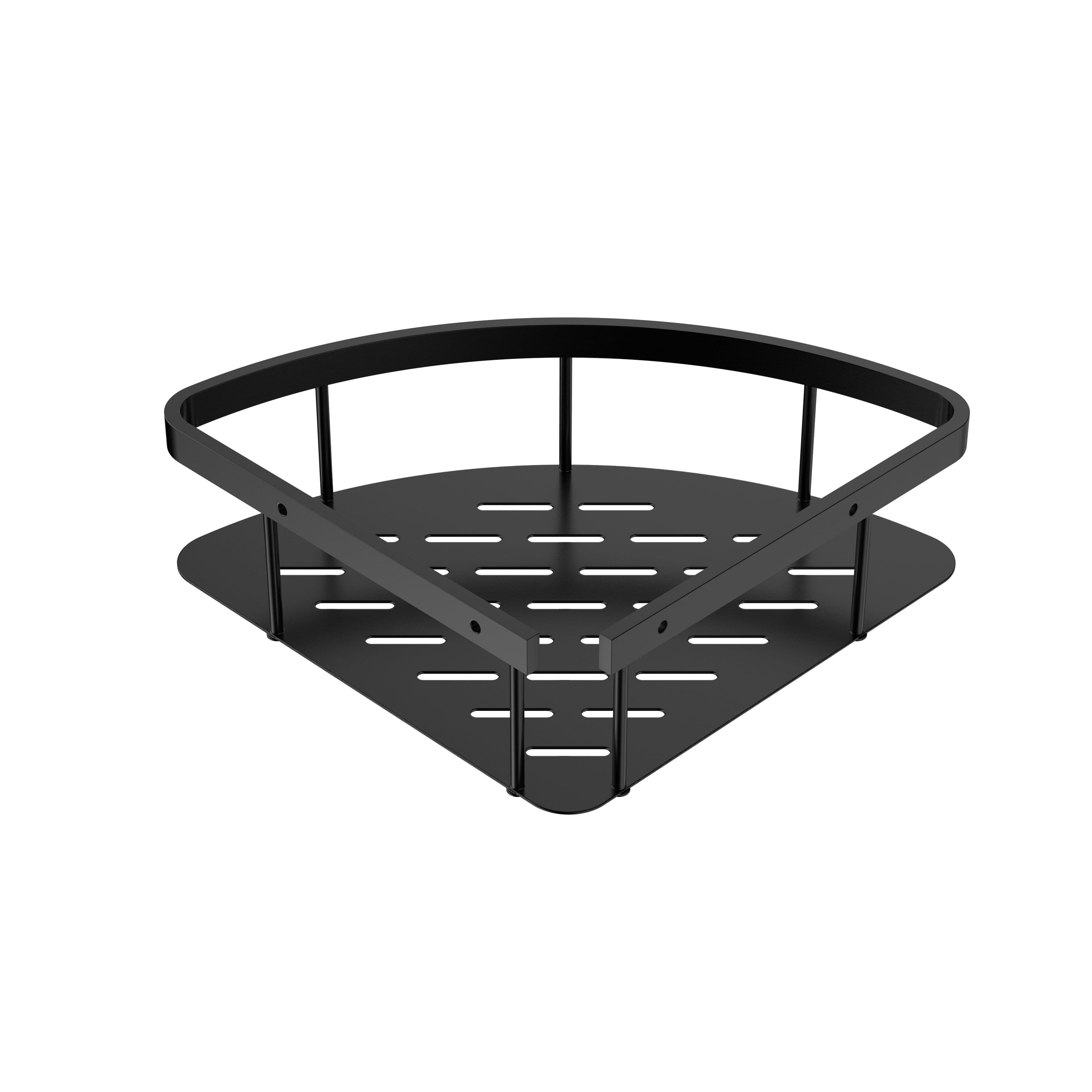 UNIFORMA PANIER DE DOUCHE – MODÈLE D’ANGLE – 22X7X22 CM – NOIR MAT (PVD) vue 1