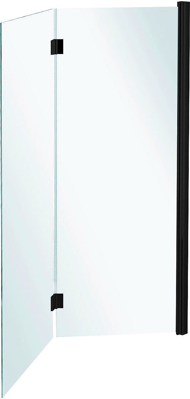 PARE-BAIN EN 2 PIECES SWING 120-150 DROITE NOIR MAT-CLAIR vue 1