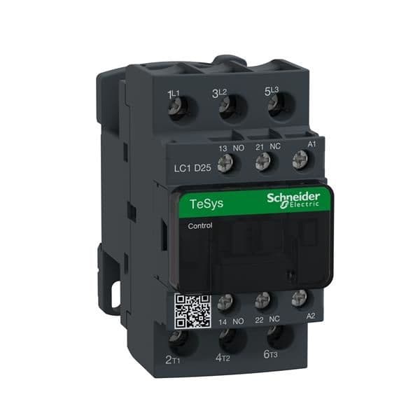 Contacteur TeSys LC1 - D - 3 pôles - AC - 3 440V 25A - bobine 230Vac vue 1