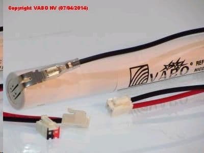 Ni-Cd 5sc ht stack - wired conn 11608 6.0V 23 x 215 (A70-15--302) vue 1
