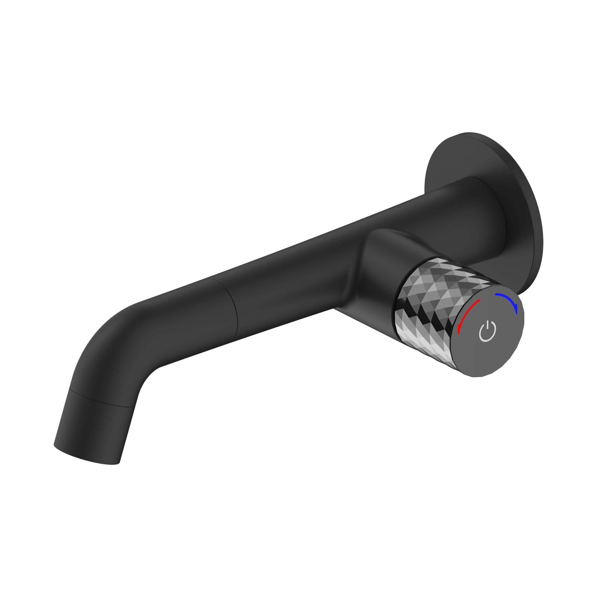 ALONI FLOW MITIGEUR DE LAVABO - BOUTON POUSSOIR - ENCASTRÉ - NOIR MAT vue 1