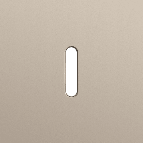 Plaque de recouvrement simple, pour des fonctions de commutation simple, couleur Niko Rocker steel champagne coated vue 1