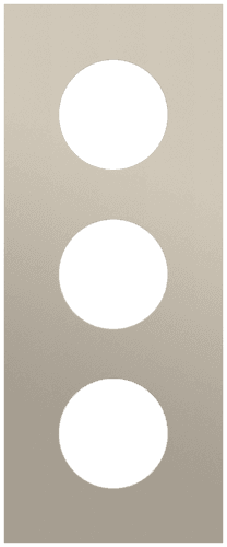 Plaque de recouvrement triple , entraxe 60 mm, pour 3 prises de courant, Niko Rocker et Niko Toggle, steel champagne coated vue 1