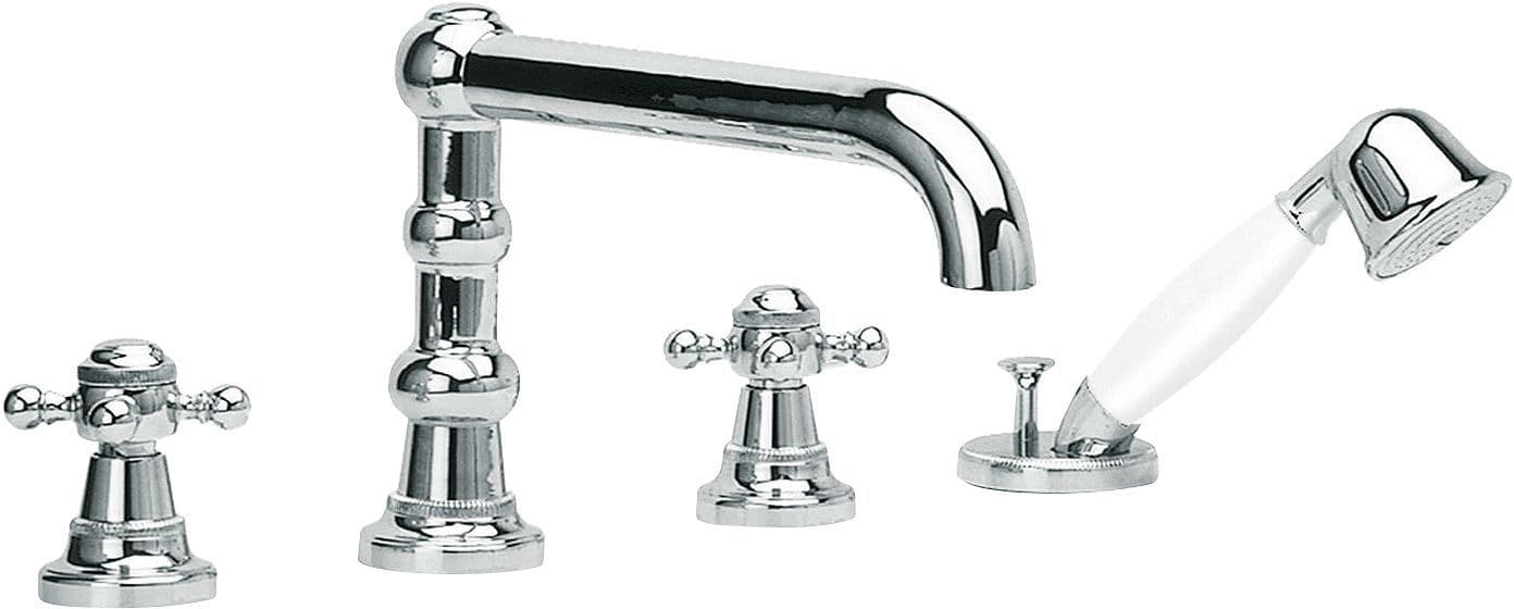 MELANGEUR DE BAIN 4 TROUS 1920 RVB CHROME vue 1