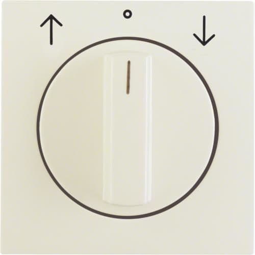 Enjoliveur avec bouton rotatif pour interrupteur volets S.1 / B.3 / B.7 Blanc, brillant vue 1