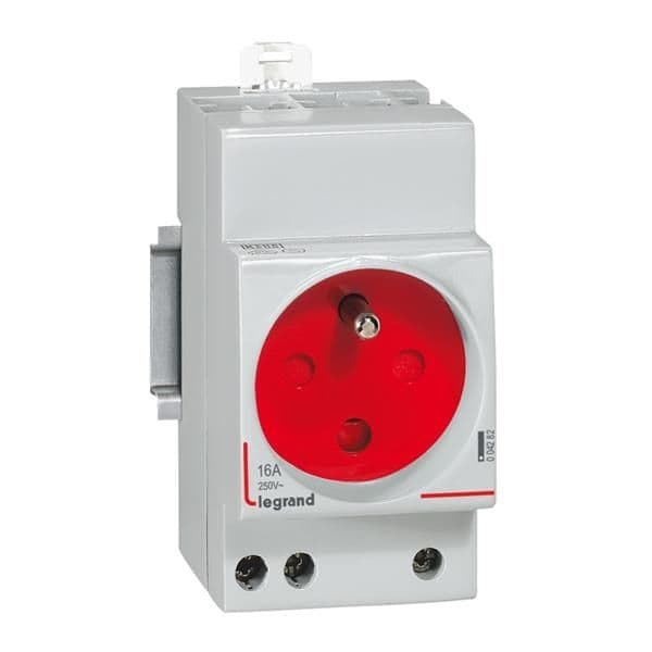 Prise de courant - 10 / 16A 250V - 2 pôles + T détrompeur - 2.5 modules vue 1