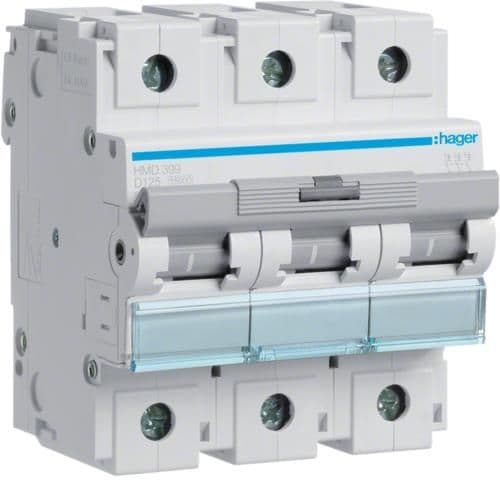 Disjoncteur 15kA 125A 3 pôles - courbe D - 4,5 modules vue 1