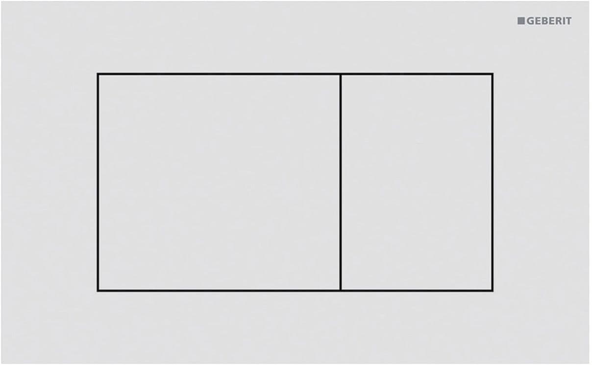 PLAQUE DE COMMANDE 2 TOUCHES SIGMA40 CARRE GEBERIT BLANC MAT vue 1