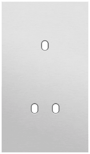 Plaque de recouvrement double, verticale 60 mm d'entraxe, pour une fonction de commutation simple et une double, Niko Toggle alu grey brushed vue 1