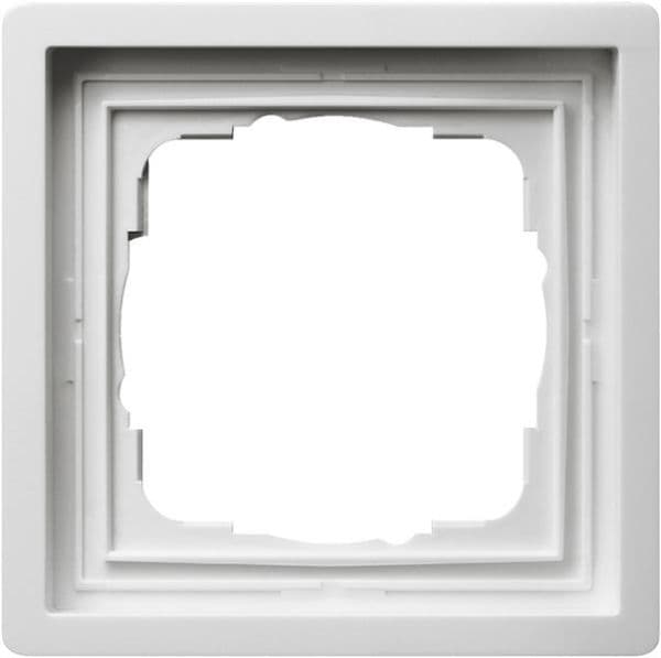 Cadre de finition Gira F100 Blanc brillant En combinaison avec la bride vue 1