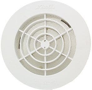 GRILLE RONDE NICOLL POUR TUBE PVC 125MM BLANCHE +MOUSTIQUAIRE vue 1