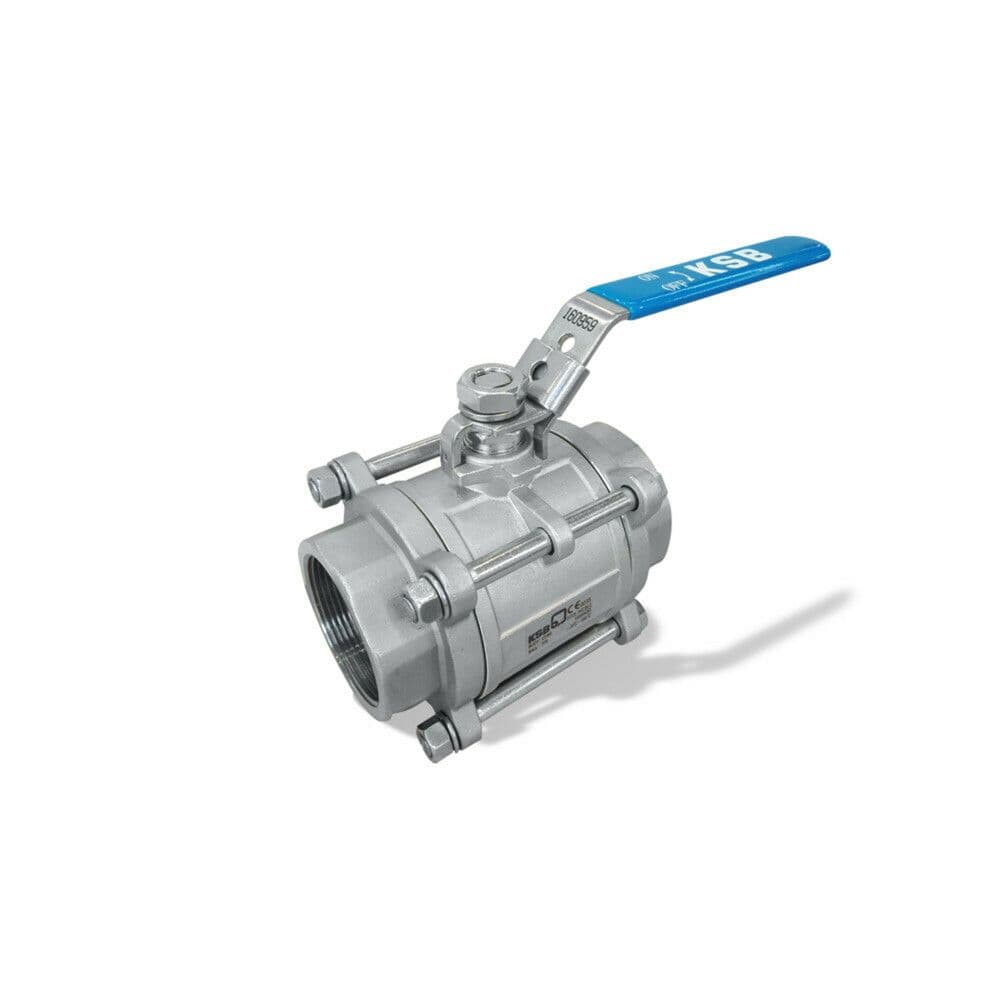 KSB robinet à bille écrou flottant acier inoxydable PTFE siège 4/4" vue 1