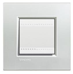 LivingLight - plaque rectangulaire 2 modules Argent vue 1