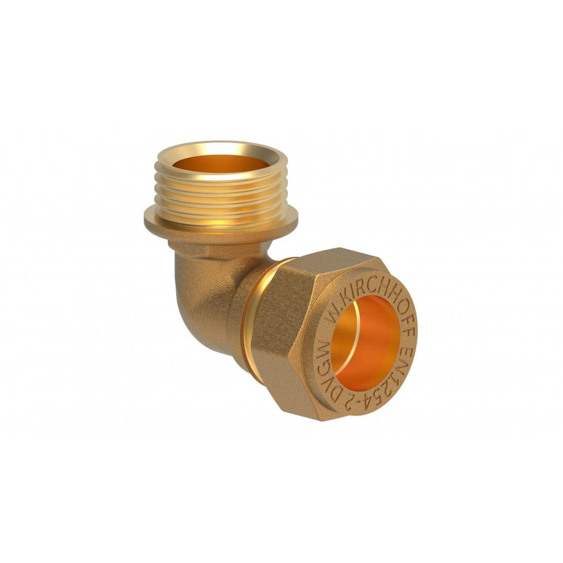 989452417 LT coude 90°, vierge, 22 mm x 3/4" M, raccord à serrer pour tube en cuivre vue 1