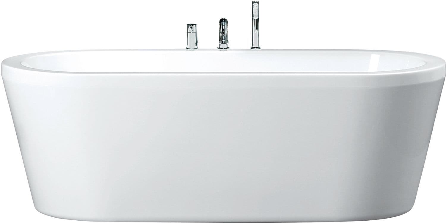 BAIGNOIRE A POSER +SIPHON +ROBINET POOL+ 180-80CM BLANC vue 1