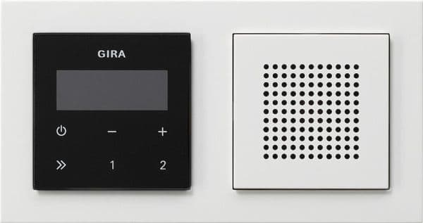 Radio RDS encastrée avec un haut-parleur Blanc brillant module rapporté de commande avec aspect vue 1