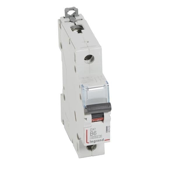 Disjoncteur DX³ 6000A / 10kA 1 pôle courbe B 06A 230 / 400V - 1 module vue 1