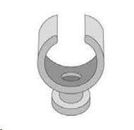 Attache simple Grise 15 - 17mm n° 370146 vue 1
