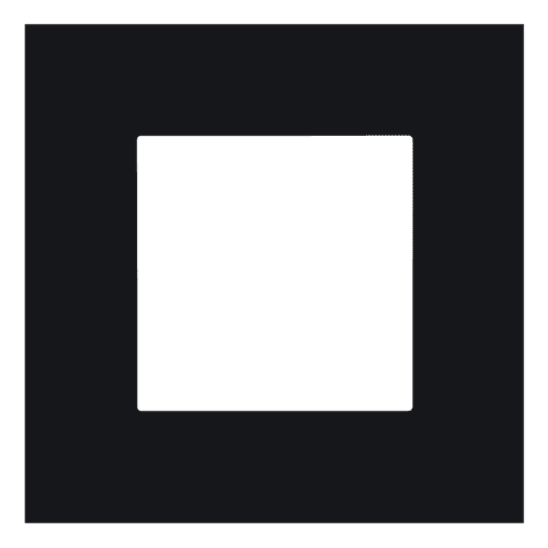 Plaque de recouvrement simple, couleur Niko Pure steel black coated vue 1