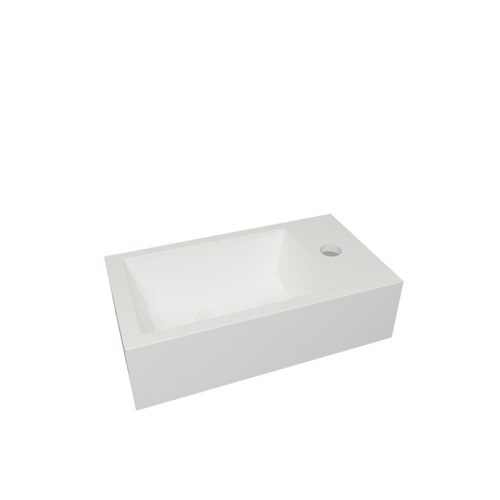 GO Van Marcke Valencia lave-mains 400 x 220 mm trou de robinet à droite vue 1