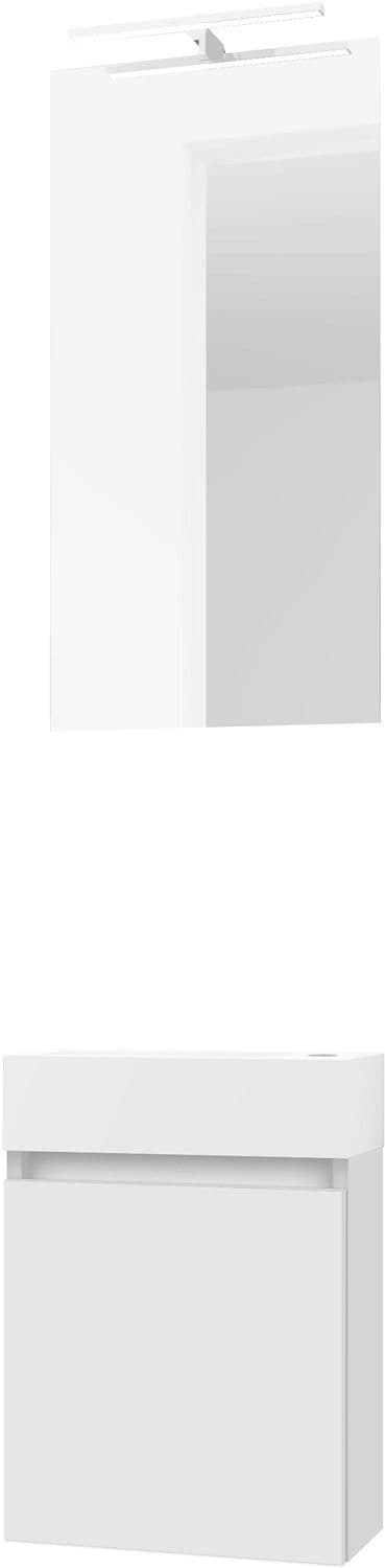 LAVE-MAINS FORM MINI SOLID/ 1 PORT/MIROIR/LUMIERE LED POUDRE BLANC vue 1