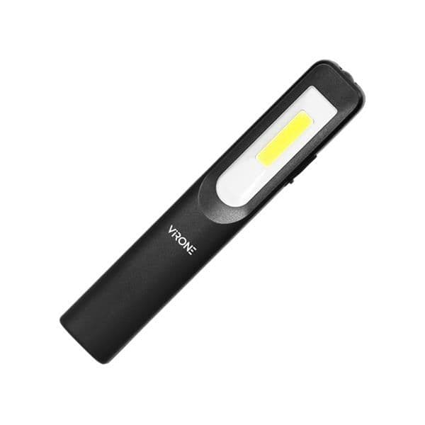 Torche d'atelier led 3W 200lm + 3W 50lm, 1200mAh, 3 modes de travail: 100%, 50%, diode frontale vue 1