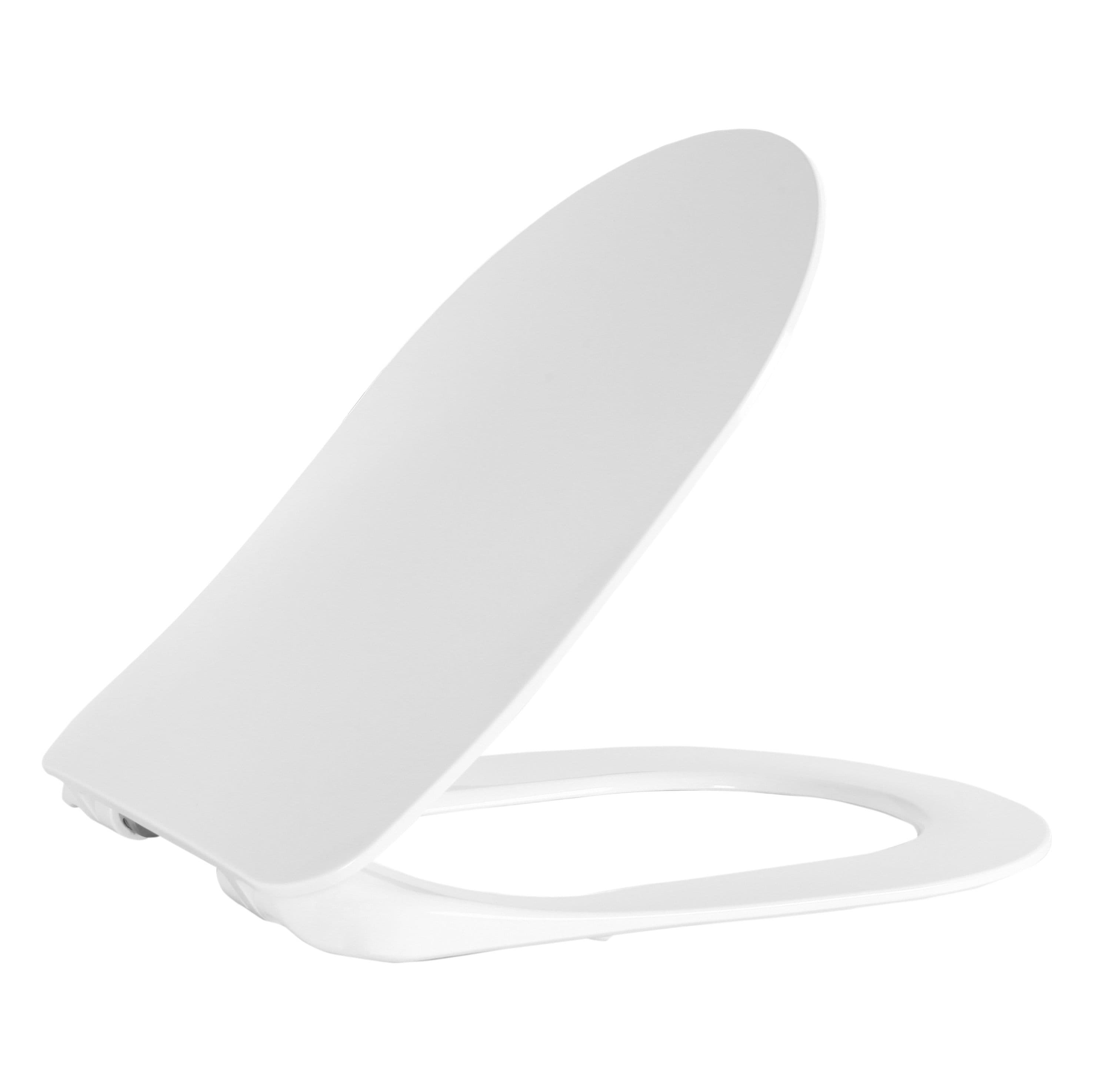 CREAVIT NORA ABATTANT WC - MODÈLE D - DESIGN FIN - FREIN DE CHUTE - DÉCLIPSABLE - DUROPLAST - CHARNIÈRES EN INOX - BLANC BRILLANT vue 1
