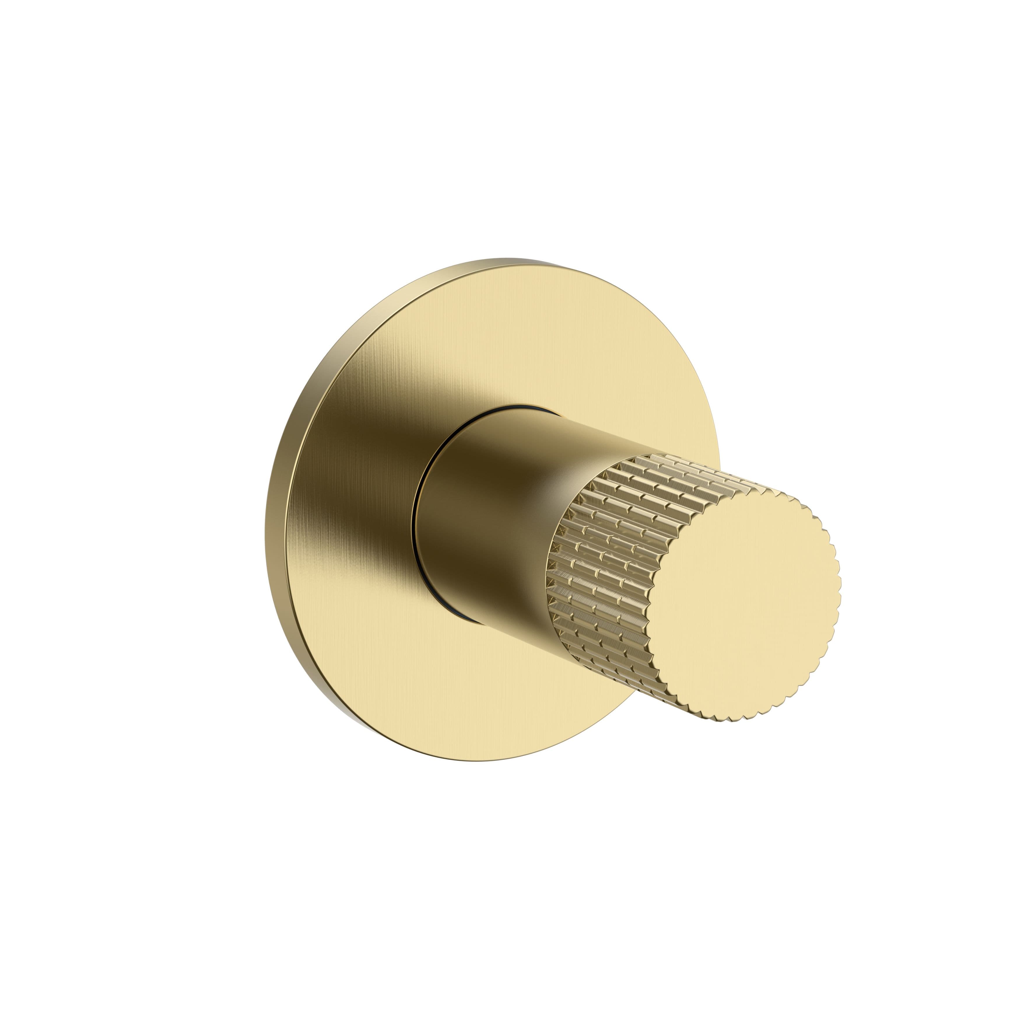 STRIA ROBINET DE BIDET – EAU FROIDE – BOUTON AVEC STRUCTURE STRIÉE RAFFINÉE – OR BROSSÉ (PVD) vue 1
