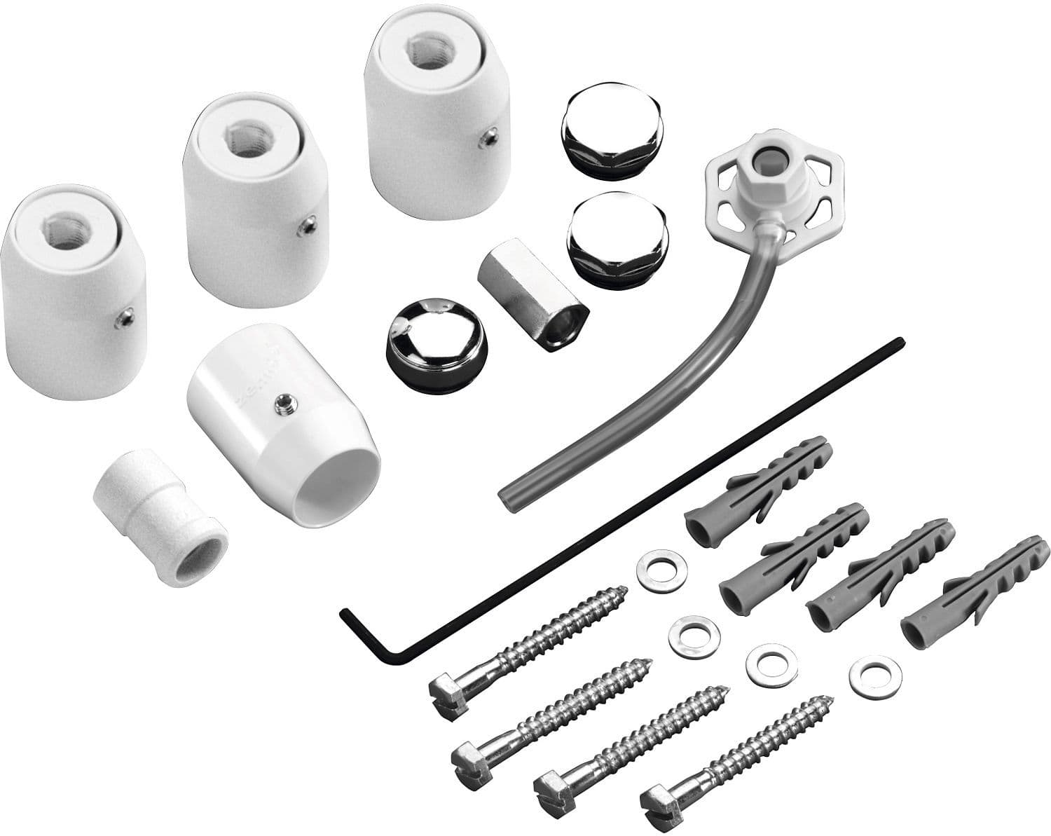 SET DE FIXATION POUR D-RADIATEUR TIMES BLANC QUARTZ vue 1